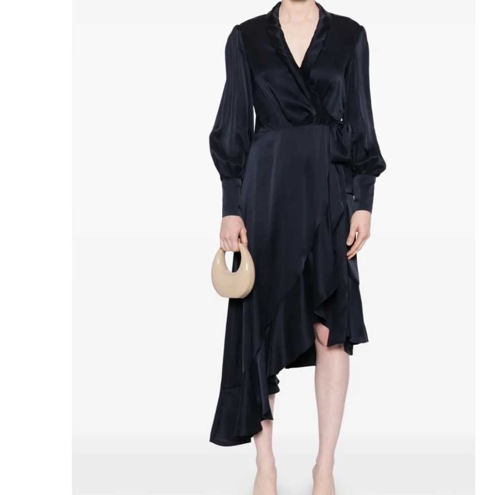 Zimmerman wrap silk midi dress